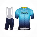 2022 Ropa Ciclismo Astana Azul Mangas Corta y Culotte Corto