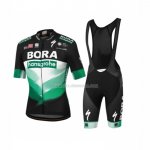 2023 Ropa Ciclismo Bora-Hansgrone Negro Verde Mangas Cortas y Culotte Corto
