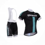 2014 Ropa Ciclismo Bianchi Negro Verde Mangas Corta y Culotte Corto