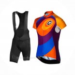 2016 Ropa Ciclismo Mujer Assos Naranja Azul Mangas Corta y Culotte Corto