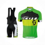2016 Ropa Ciclismo Scott Amarillo Verde Mangas Corta Y Culotte Corto