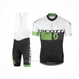 2016 Ropa Ciclismo Scott Blanco Verde Mangas Corta Y Culotte Corto