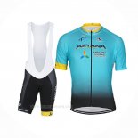 2017 Ropa Ciclismo Astana Azul Claro Mangas Corta y Culotte Corto
