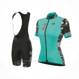 2017 Ropa Ciclismo Mujer ALE Azul Claro Mangas Corta y Culotte Corto(1)