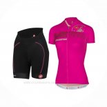 2017 Ropa Ciclismo Mujer Castelli Rosa Mangas Corta y Culotte Corto