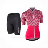 2017 Ropa Ciclismo Mujer Nalini Wave Rojo Mangas Corta y Culotte Corto