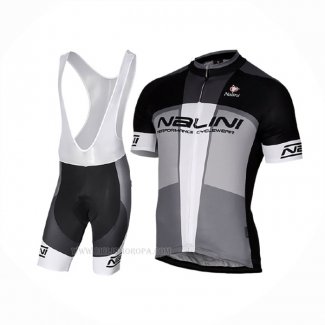 2017 Ropa Ciclismo Nalini Artico Gris Negro Mangas Corta Y Culotte Corto