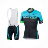 2017 Ropa Ciclismo Sportful Sc Azul Claro Negro Mangas Corta y Culotte Corto