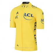 2017 Ropa Ciclismo Tour De France Amarillo Mangas Corta y Culotte Corto