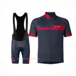 2017 Ropa Ciclismo Vaude Rojo Negro Mangas Corta y Culotte Corto