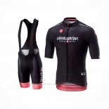 2018 Ropa Ciclismo Giro d'Italia Negro Mangas Corta y Culotte Corto