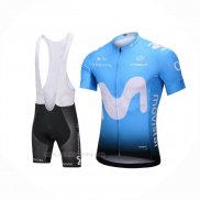 2018 Ropa Ciclismo Movistar Azul Mangas Corta y Culotte Corto