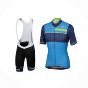 2018 Ropa Ciclismo Sportful Azul Mangas Corta y Culotte Corto