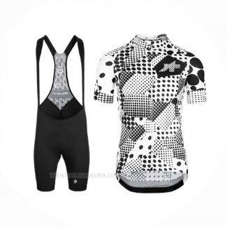 2020 Ropa Ciclismo Assos Erlkoenig Negro Blanco Mangas Corta y Culotte Corto