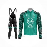 2020 Ropa Ciclismo Vital Concept-BB Hotels Blanco Verde Mangas Largas y Culotte Lunga