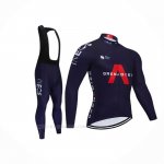 2021 Ropa Ciclismo Ineos Grenadiers Apagado Azul Mangas Largas y Culotte Lunga