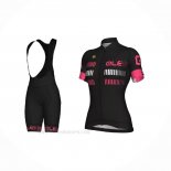 2021 Ropa Ciclismo Mujer ALE Negro Fucsia Mangas Corta y Culotte Corto