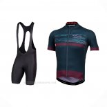 2021 Ropa Ciclismo Pearl Izumi Apagado Azul Profundo Rojo Mangas Corta y Culotte Corto