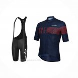 2021 Ropa Ciclismo RH+ Azul Rojo Mangas Corta y Culotte Corto