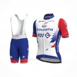 2022 Ropa Ciclismo Groupama-fdj Blanco Mangas Corta y Culotte Corto