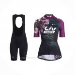 2022 Ropa Ciclismo Mujer Liv Violeta Mangas Corta y Culotte Corto