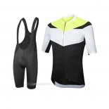 2022 Ropa Ciclismo RH+ Negro Amarillo Blanco Mangas Corta y Culotte Corto