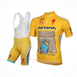 2014 Ropa Ciclismo Astana Amarillo Mangas Corta y Culotte Corto