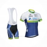 2014 Ropa Ciclismo Orica GreenEDGE Blanco Azul Mangas Corta y Culotte Corto