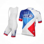 2016 Ropa Ciclismo FDJ Blanco Rojo Mangas Corta y Culotte Corto
