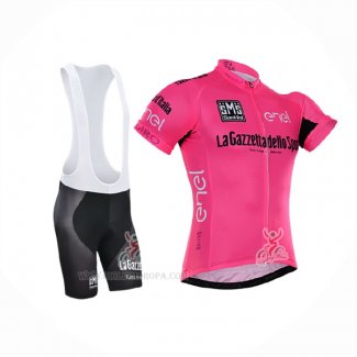 2016 Ropa Ciclismo Giro d'Italia Rosa Negro Mangas Corta y Culotte Corto
