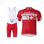 2016 Ropa Ciclismo Scott Blanco Rojo Mangas Corta Y Culotte Corto