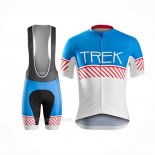 2016 Ropa Ciclismo Trek Bontrager Blanco Azul Mangas Corta y Culotte Corto