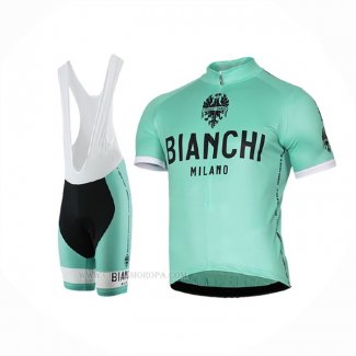 2017 Ropa Ciclismo Bianchi Milano Pride Verde Mangas Corta y Culotte Corto