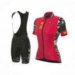 2017 Ropa Ciclismo Mujer ALE Rojo Mangas Corta y Culotte Corto