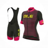 2017 Ropa Ciclismo Mujer ALE Rojo Negro Mangas Corta y Culotte Corto
