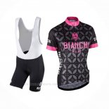 2017 Ropa Ciclismo Mujer Bianchi Rosa Mangas Corta y Culotte Corto