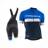 2017 Ropa Ciclismo Mujer Orbea Negro Azul Mangas Corta y Culotte Corto