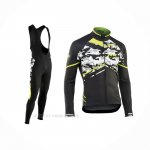 2017 Ropa Ciclismo Northwave Ml Negro Camo Mangas Largas y Culotte Lunga