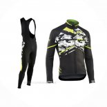 2017 Ropa Ciclismo Northwave Ml Negro Camo Mangas Largas y Culotte Lunga