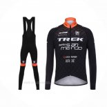 2017 Ropa Ciclismo Trek Selle San Marco Negro Mangas Largas y Culotte Lunga