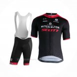 2018 Ropa Ciclismo Scott Negro Rojo Mangas Corta Y Culotte Corto