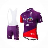 2019 Ropa Ciclismo Burgos BH Violeta Rojo Mangas Corta y Culotte Corto