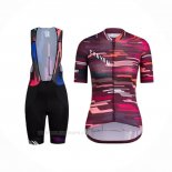 2019 Ropa Ciclismo Mujer Canyon Rojo Mangas Corta y Culotte Corto