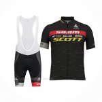2020 Ropa Ciclismo Scott Sram Negro Mangas Corta y Culotte Corto