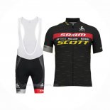 2020 Ropa Ciclismo Scott Sram Negro Mangas Corta y Culotte Corto