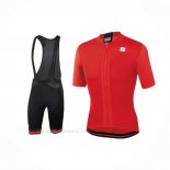 2020 Ropa Ciclismo Sportful Rojo Mangas Corta y Culotte Corto