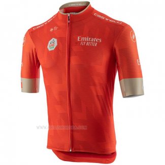 2020 Ropa Ciclismo UAE Tour Rojo Mangas Corta y Culotte Corto