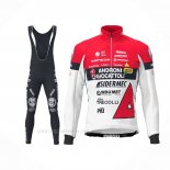 2021 Ropa Ciclismo Androni Giocattoli Blanco Rojo Mangas Largas y Culotte Lunga