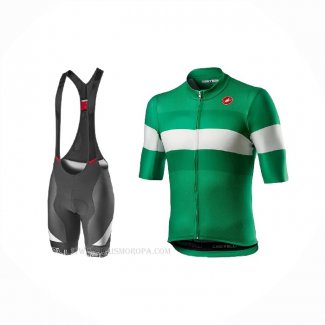 2021 Ropa Ciclismo Castelli Verde Mangas Corta y Culotte Corto