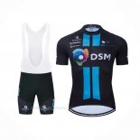 2021 Ropa Ciclismo DSM Azul Negro Mangas Corta y Culotte Corto
